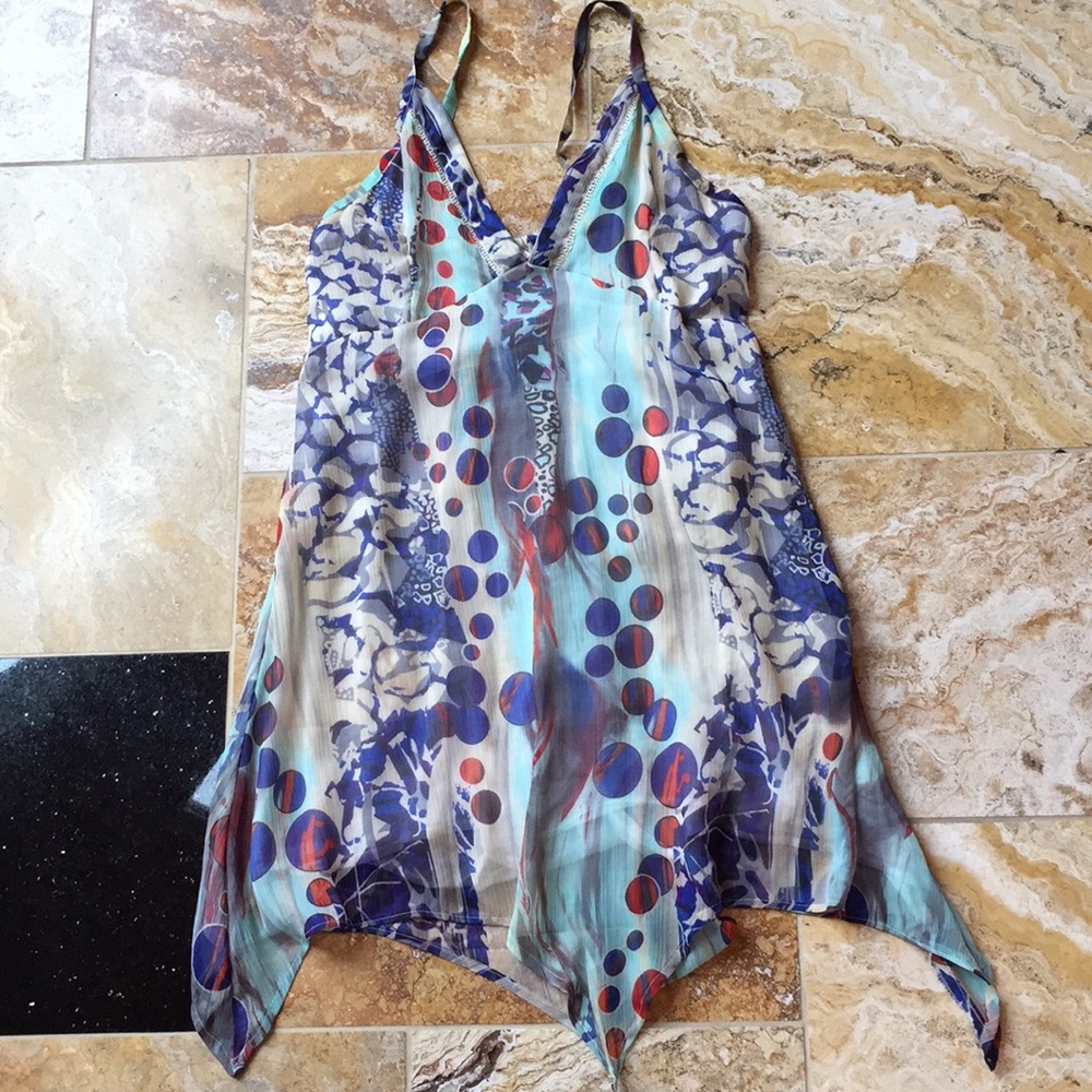 Luv2Luv gossamer thin Handkerchief hem boho print